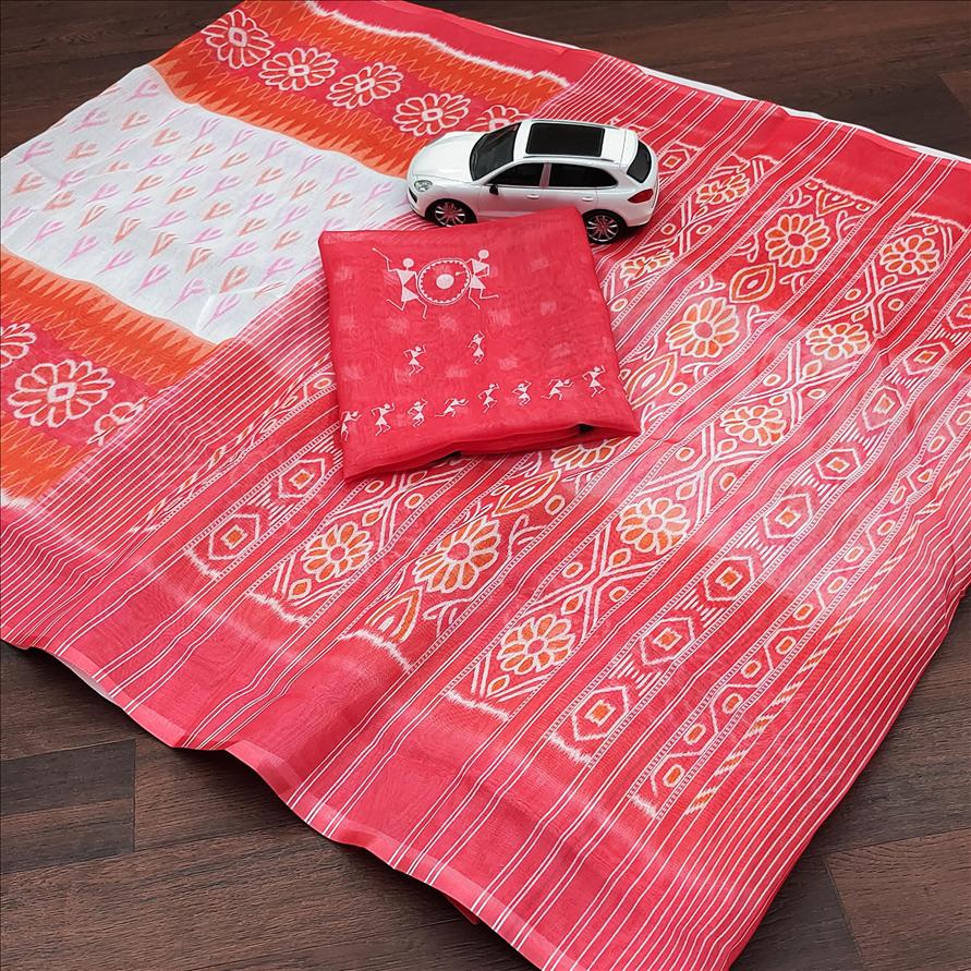 Pure Linen Pochampally 13 New Exclusive Wear Digital Printed Saree Collection